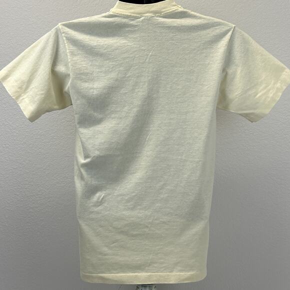Vintage 80s Washington DC T Shirt Mens S Small Ivory Travel Tourist Tourism Tee - Picture 3 of 11